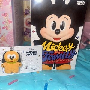Pop Mart Mickey Family Cute Together Keychain Series Figures Confirmed Pluto
